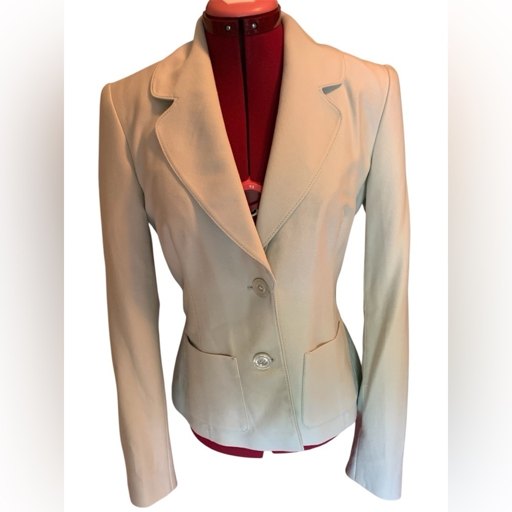 Luca Luca Double-Breasted Mint Colored Blazer with Notched Lapels